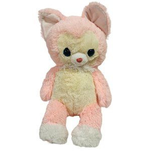 Rare Happy Tails Amuse Large Pink White Plush Cat Plush